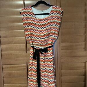 Ya Boutique Multicolor Chevron Dress